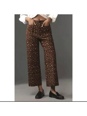 Anthropologie Maeve The Colette Cropped Wide-Leg Trousers: Ponte Edition 31P NWT